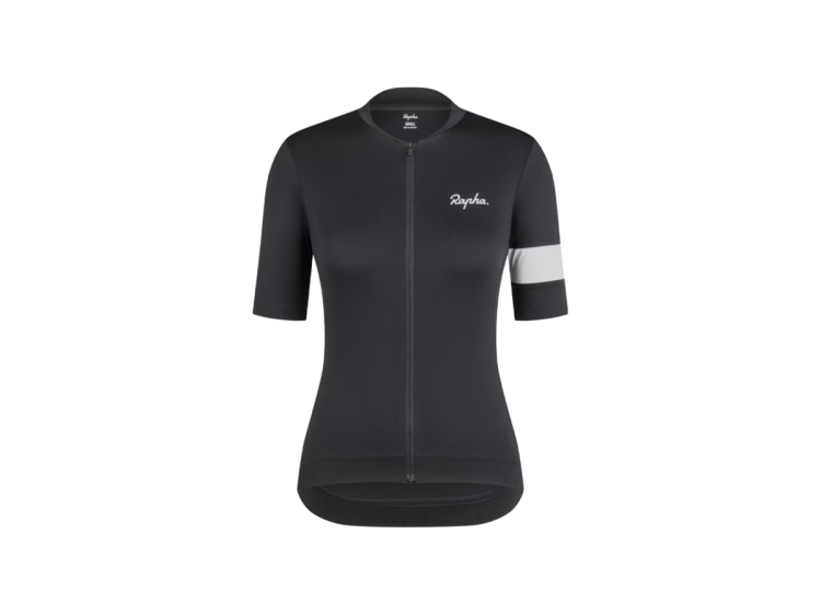 Damska koszulka rowerowa Rapha Core M czarny/biały