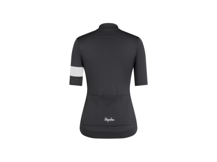 Damska koszulka rowerowa Rapha Core M czarny/biały